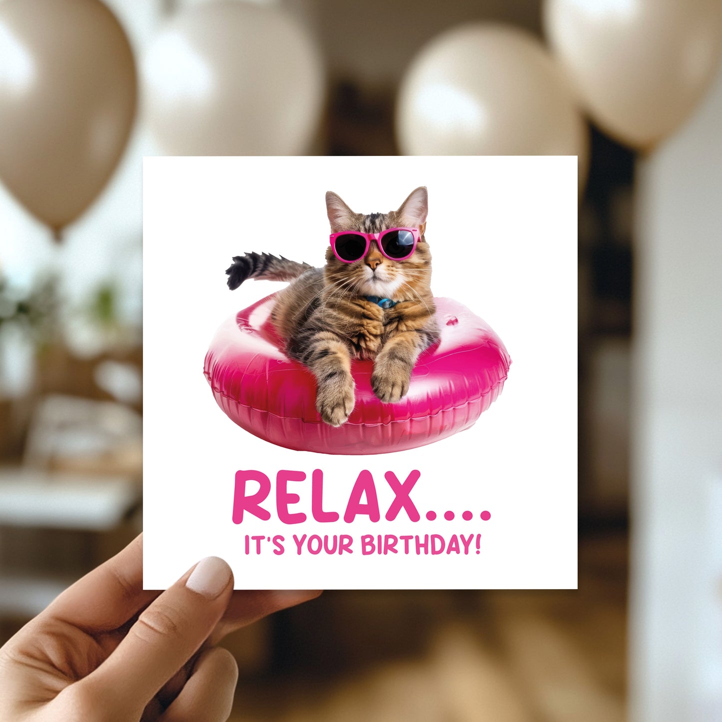 Birthday Card For Her Mum Female Girl Friend Colleague Funny Cat