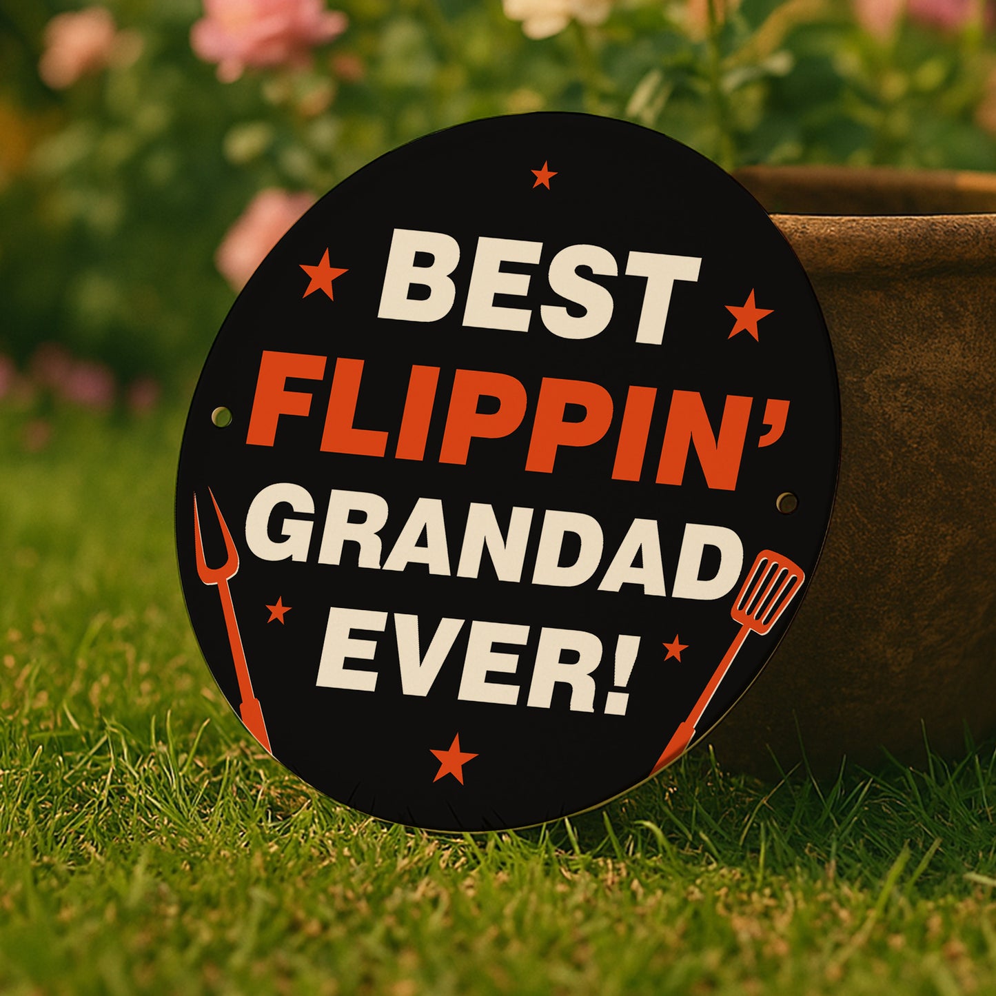 Fathers Day Gift For Grandad Best Flippin Grandad BBQ Sign