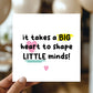 Thank You Card For Teacher With Kraft Envelope Big Heart