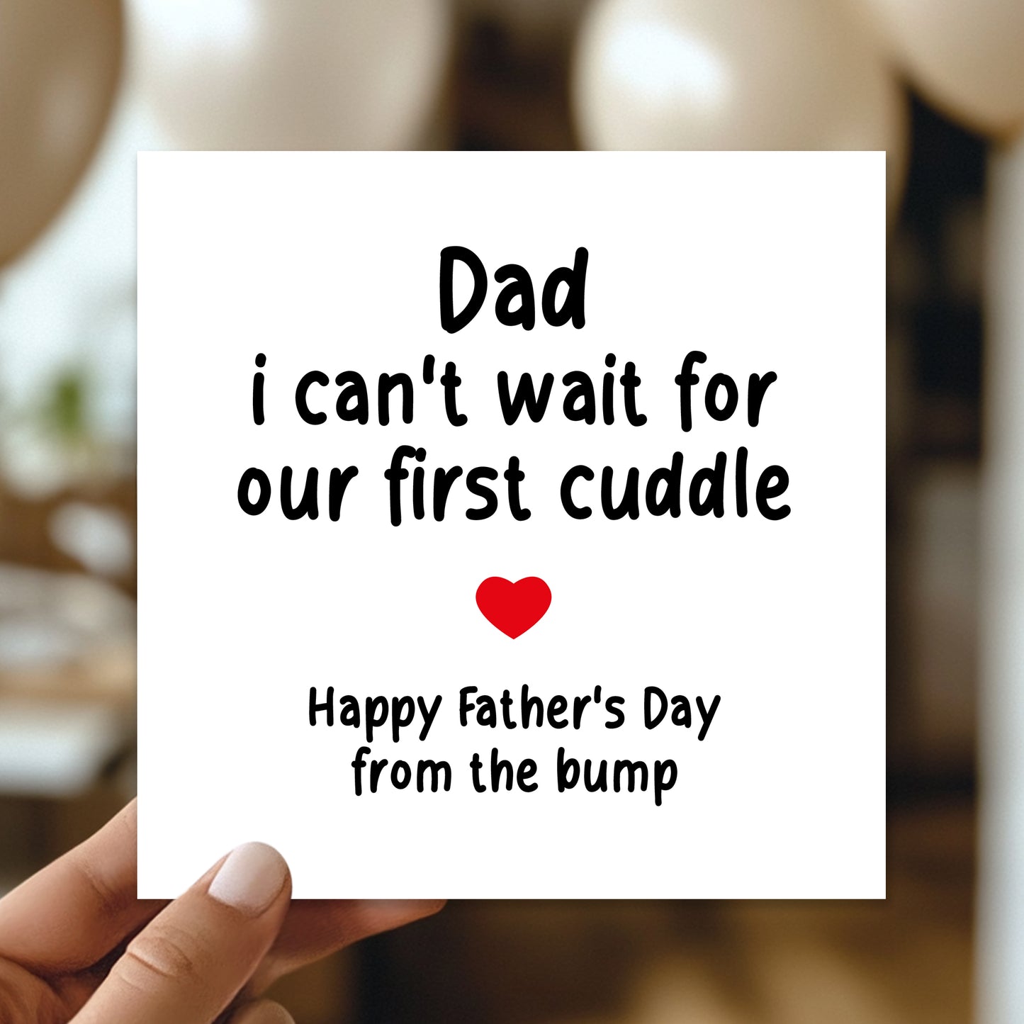 Fathers Day Card From Bump Novelty Card From Baby Boy Girl Baby