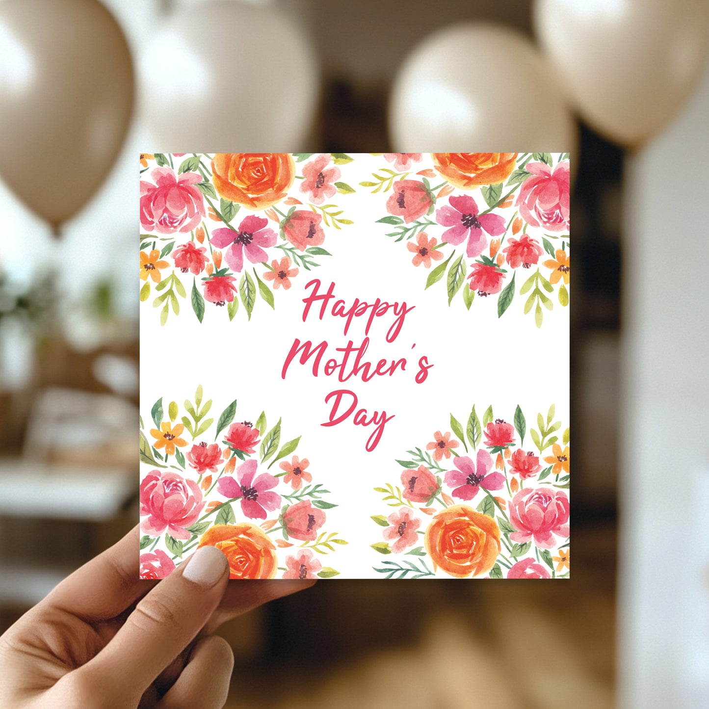 Mothers Day Card, Card For Mum, Floral Design, Card For Mum