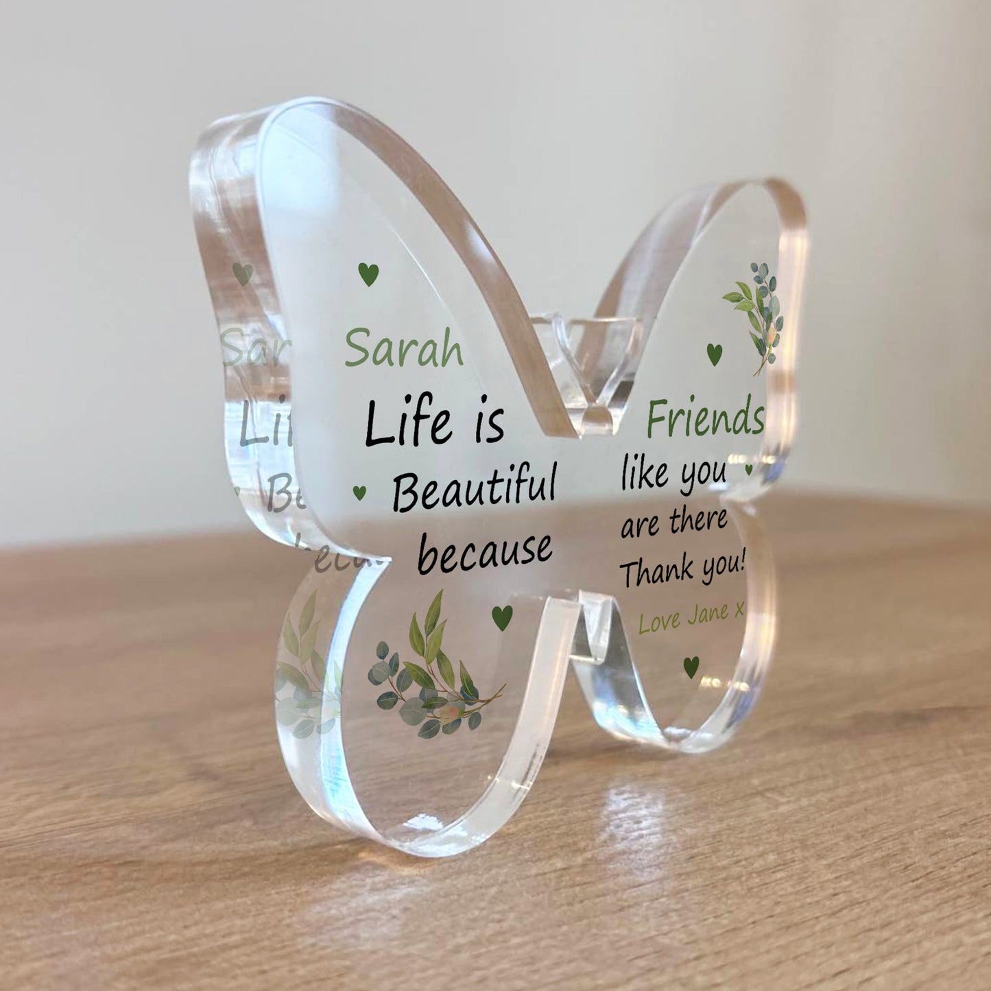 Personalised Gift For Friend Friendship Gifts Acrylic Butterfly