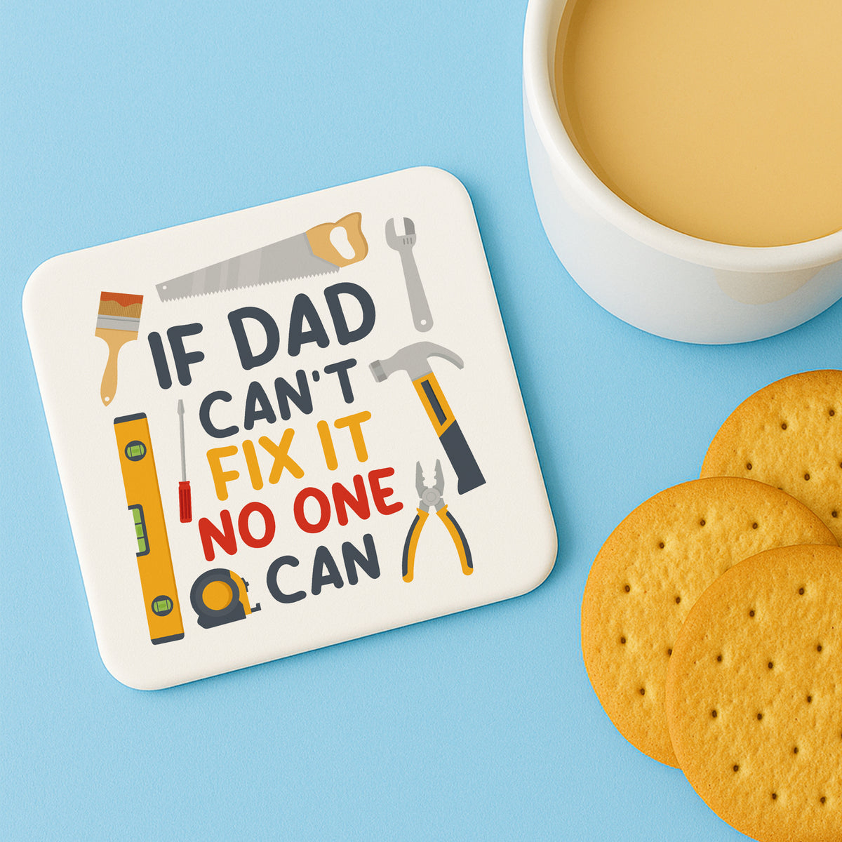 Novelty Dad Coaster For Handyman Builder Funny Gift Father's Day