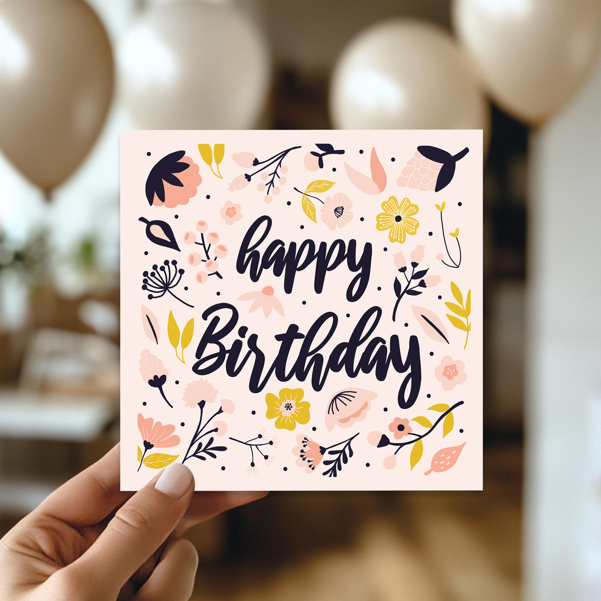Female Happy Birthday Card 14.5x14.5cm Card For Women Girls