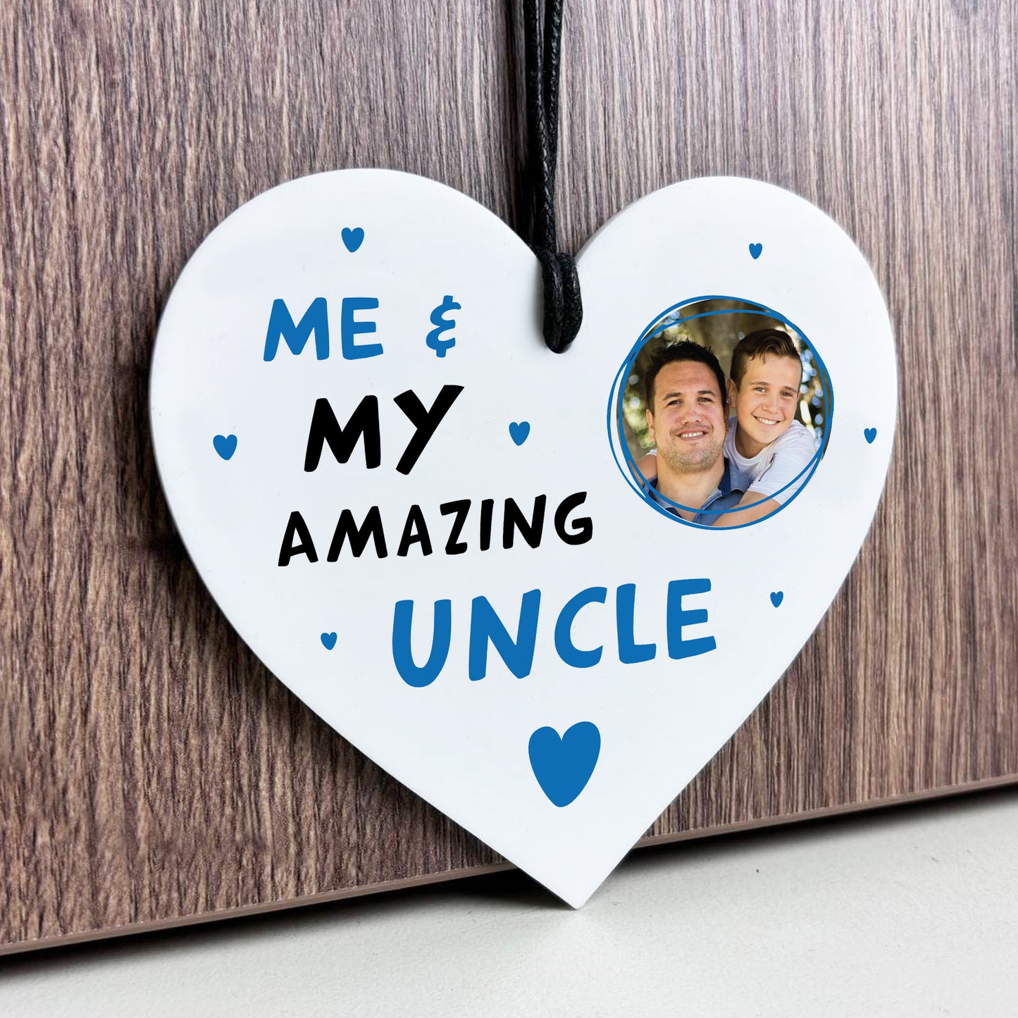 Gift For Uncle For Birthday Christmas White Acrylic Heart Plaque