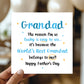 Fathers Day Card For Grandad BEST GRANDAD Card From Grandson