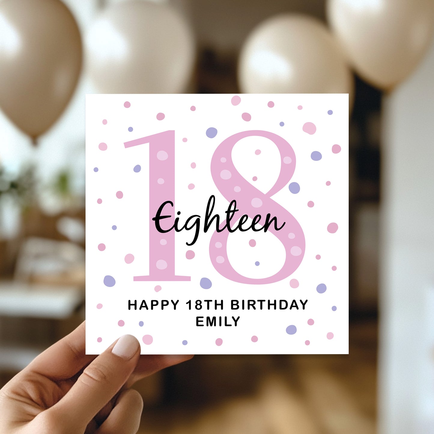 Personalised 18th Birthday Card Daughter Friend Sister Her