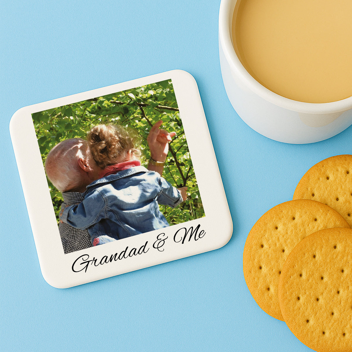 Personalised Grandad Gift Grandad And Me Photo Coaster Gift