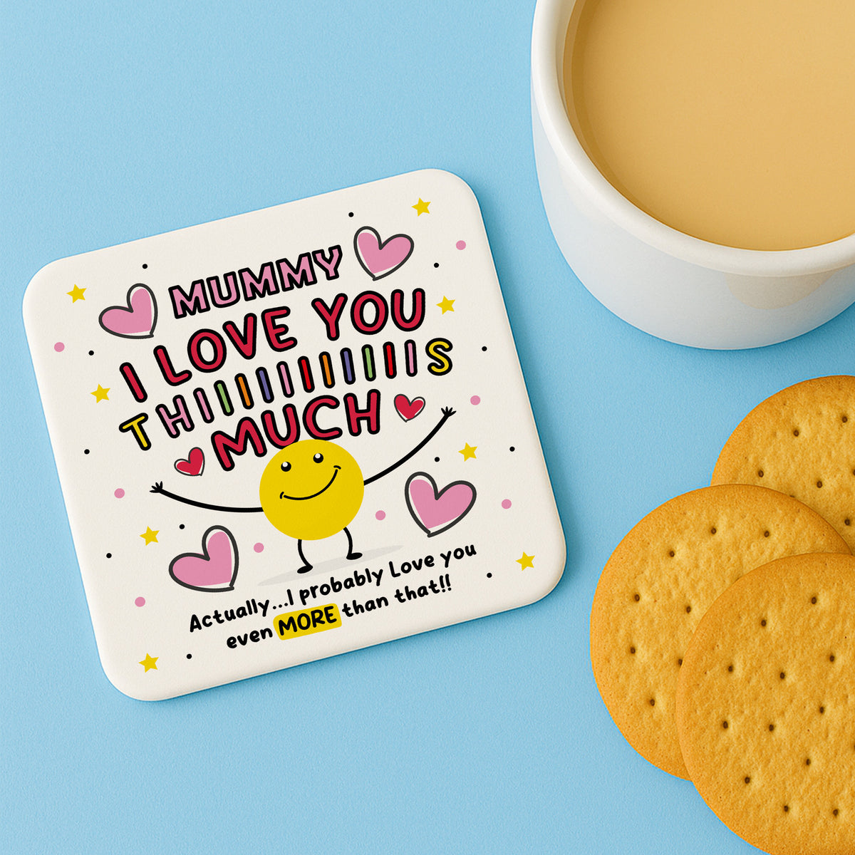 Mummy Coaster I Love You This Much Mummy Gift For Birthday