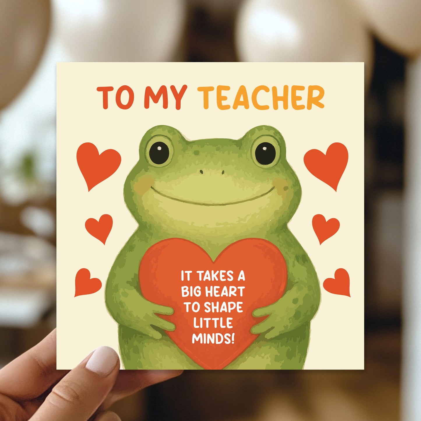 Thank You Card For Teachers End of Term Leaving School Nursery