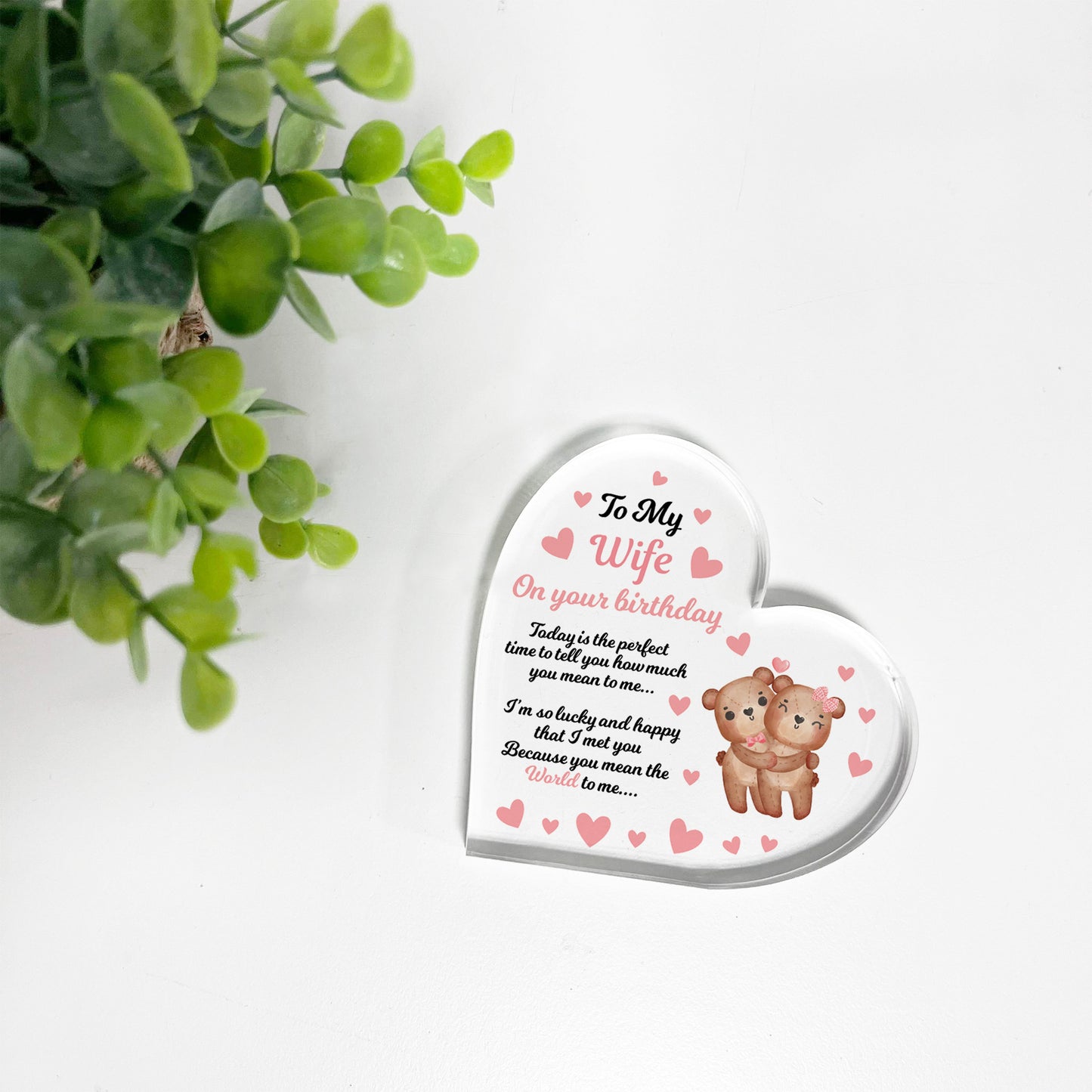 To My Wife On Your Birthday Acrylic Plaque Birthday Gift