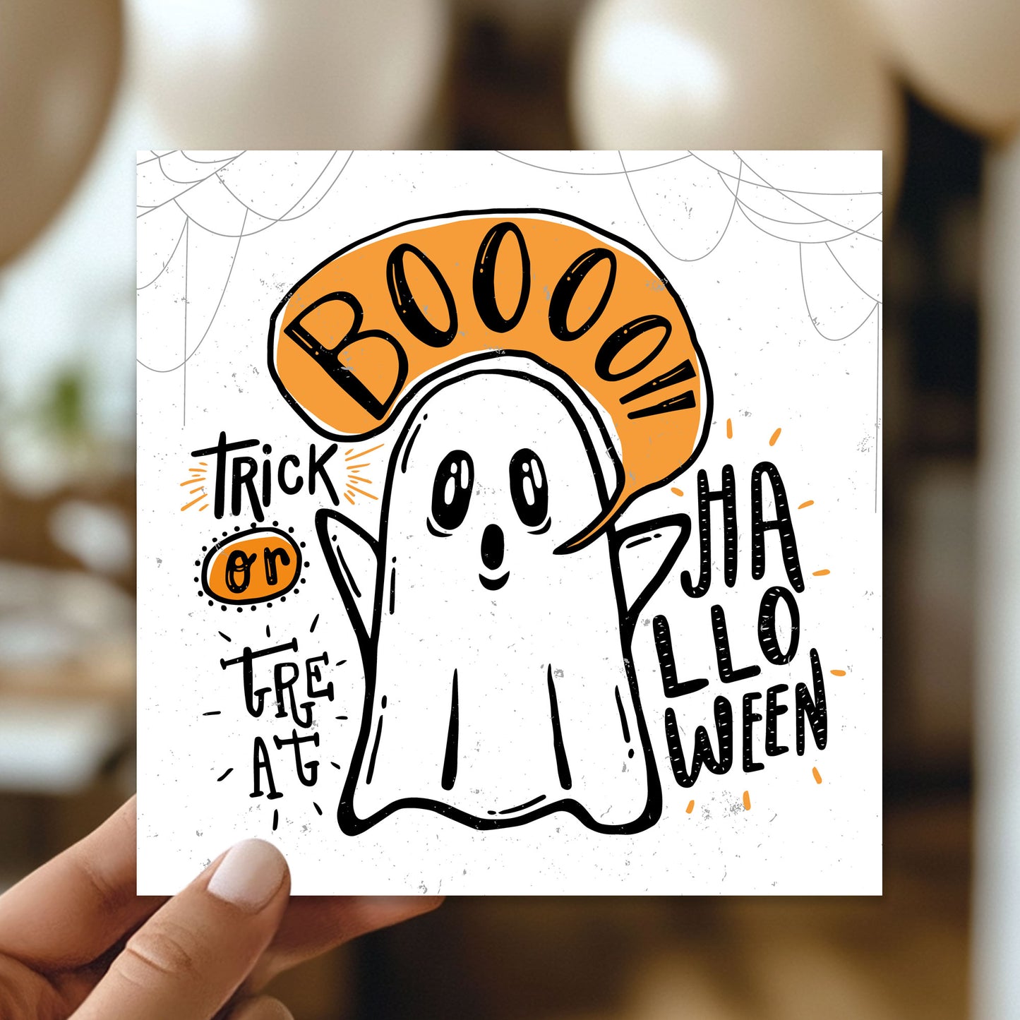 BOO Halloween Card For Friend Daughter Son Couple Card For Him