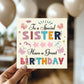Sister Birthday Card Happy Birthday Card For Sister Card For Her