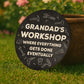 Funny Gift For Grandad Birthday Fathers Day GRANDADS WORKSHOp