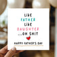 Funny Fathers Day Card For Dad From Daughter With Kraft Envelope