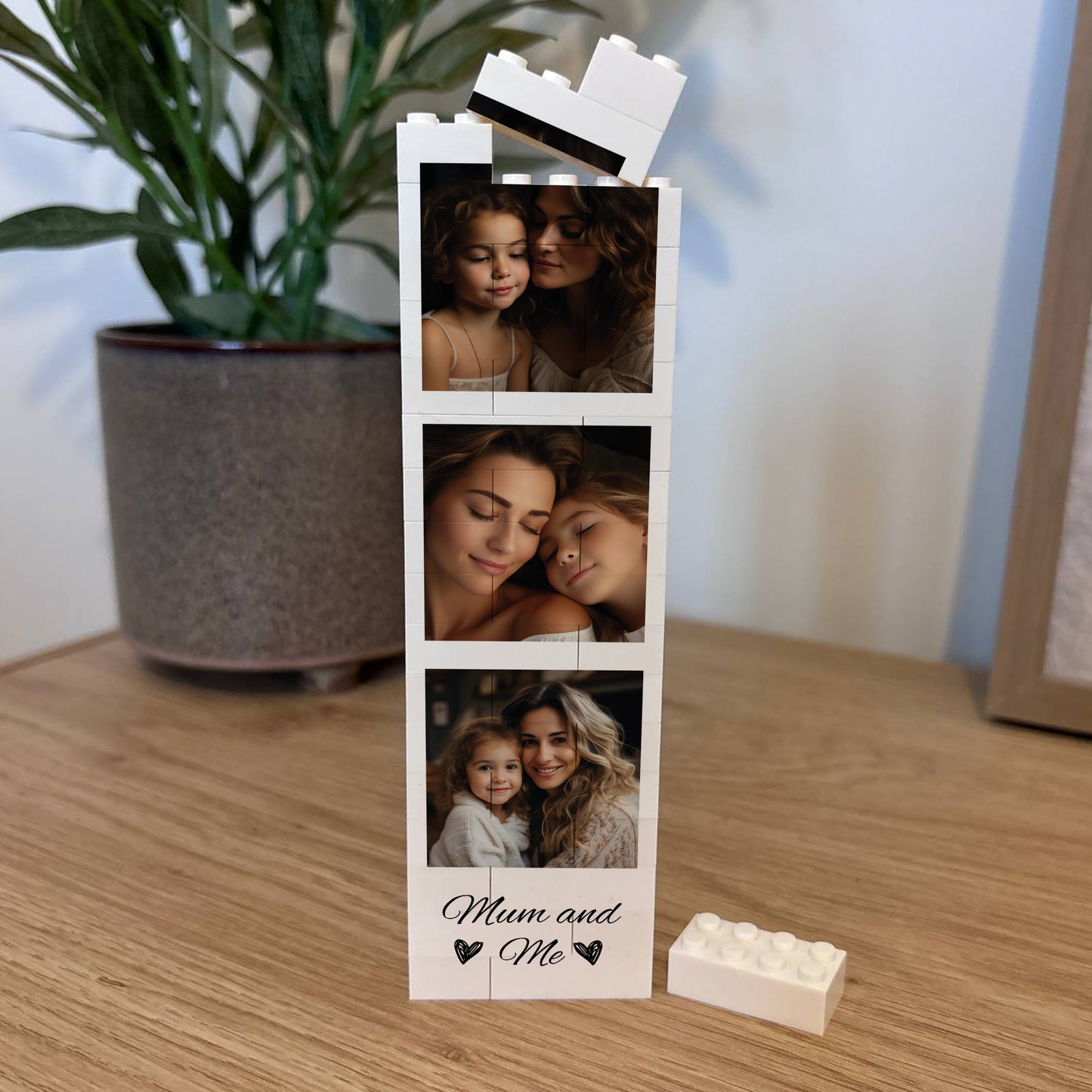 Personalised Mum And Me Photo Block Mum Photo Collage Mother