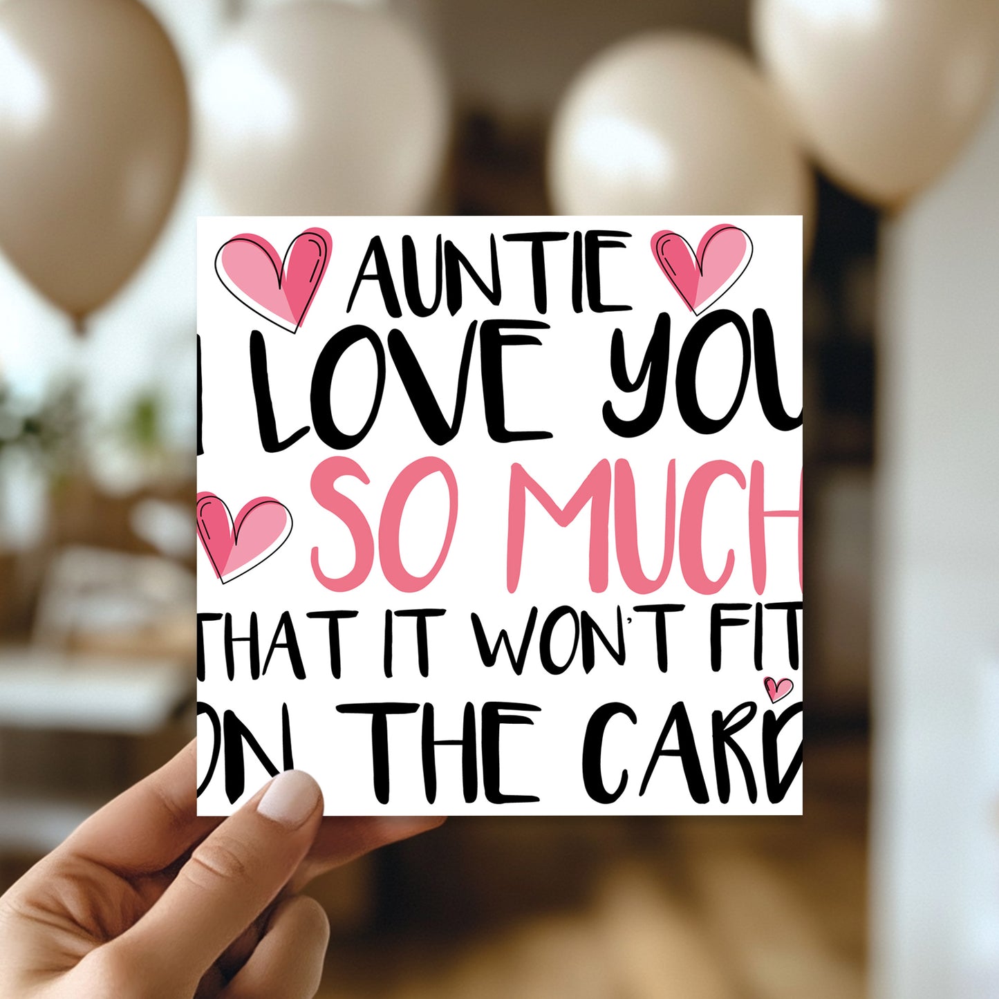 Card For Auntie Birthday With Envelope Thank You Card For Auntie