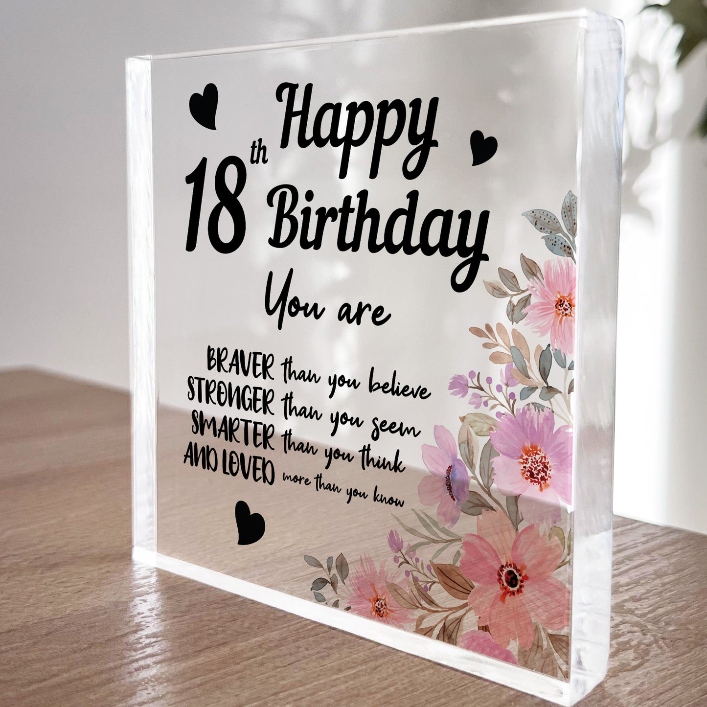 18th Birthday Acrylic Plaque 18th Birthday Gifts for Girls