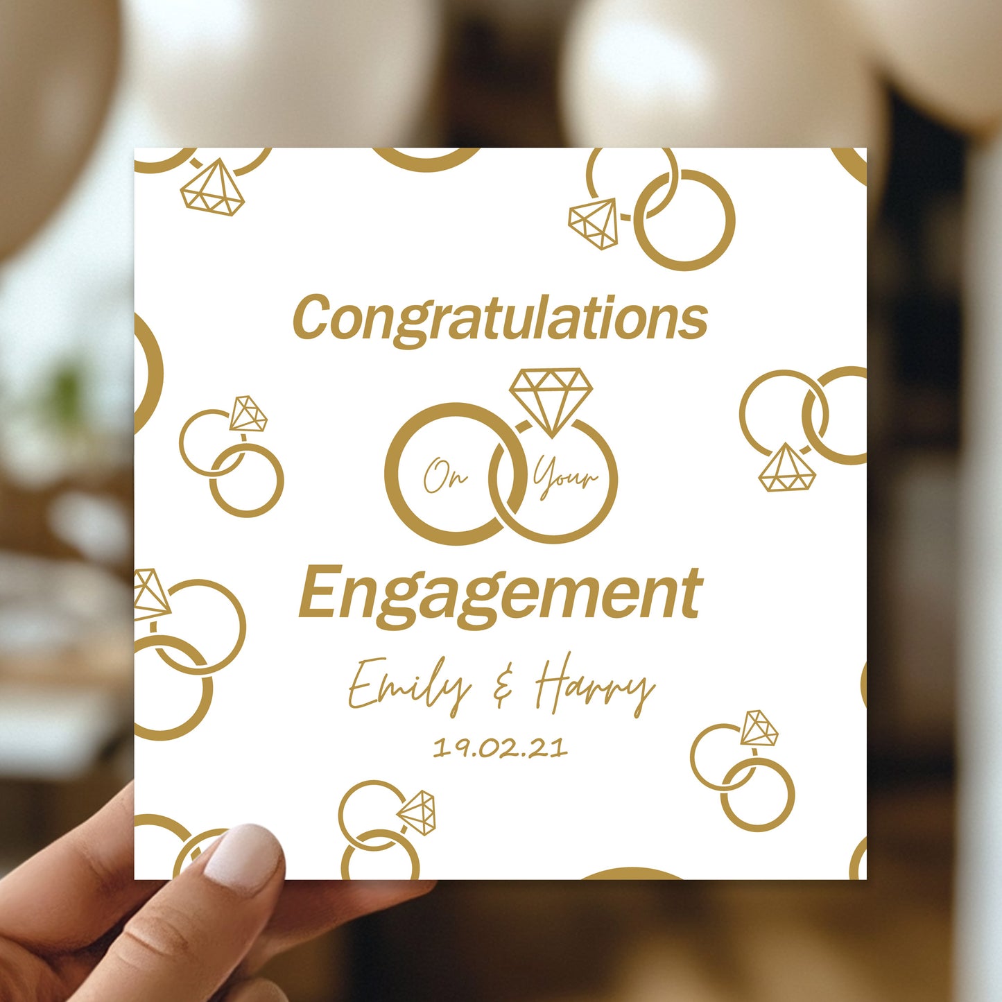 Congratulations On Your Engagement Card Personalised Card