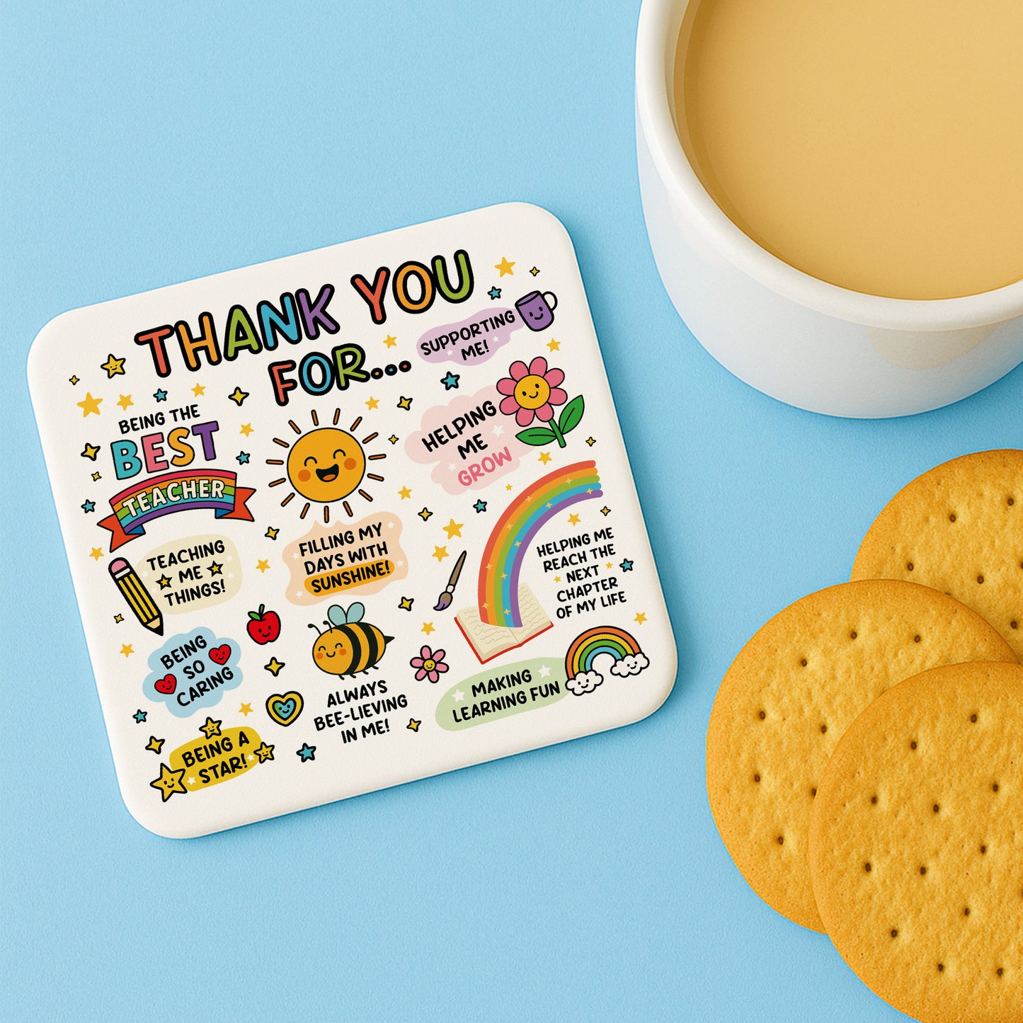 Teacher Thank You Coaster Teacher Appreciation Gift For Women