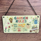 Garden Sign For Outside Hanging Beautiful Garden Rules Sign
