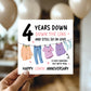 Funny Linen Anniversary Card For Husband Wife 4th Anniversary