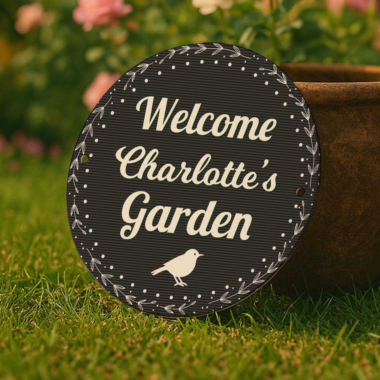 Personalised Garden Sign For Outside Hanging Welcome Sign