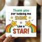 Cute Thank You Card For Teacher Thank You For Helping Me Shine
