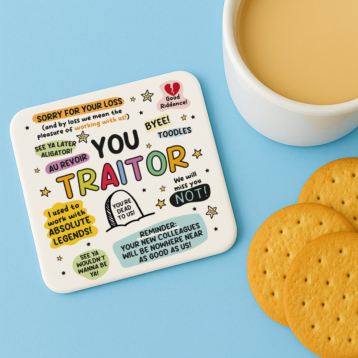 Funny Gift For Colleague You Traitor Coaster New Job Gifts