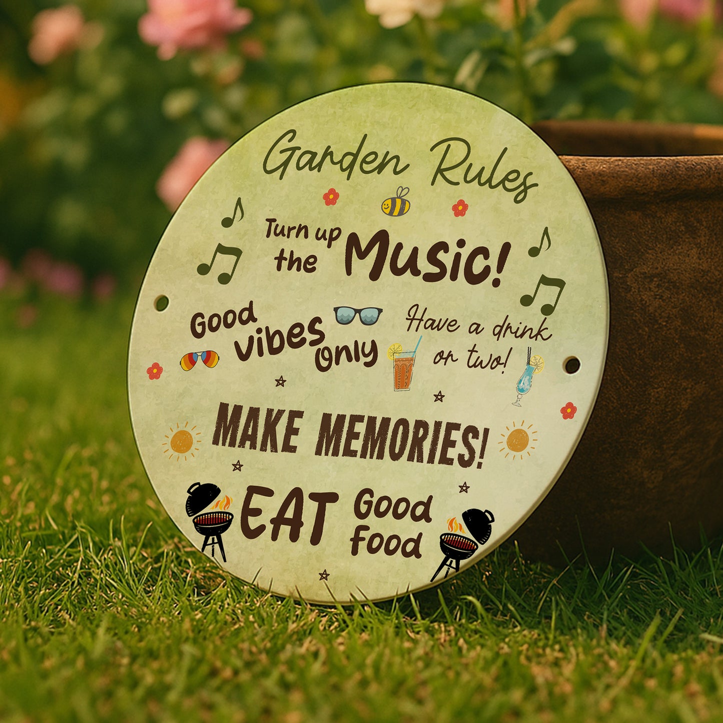 Garden Rules Wall Sign Garden Signs and Plaques Novelty Gift
