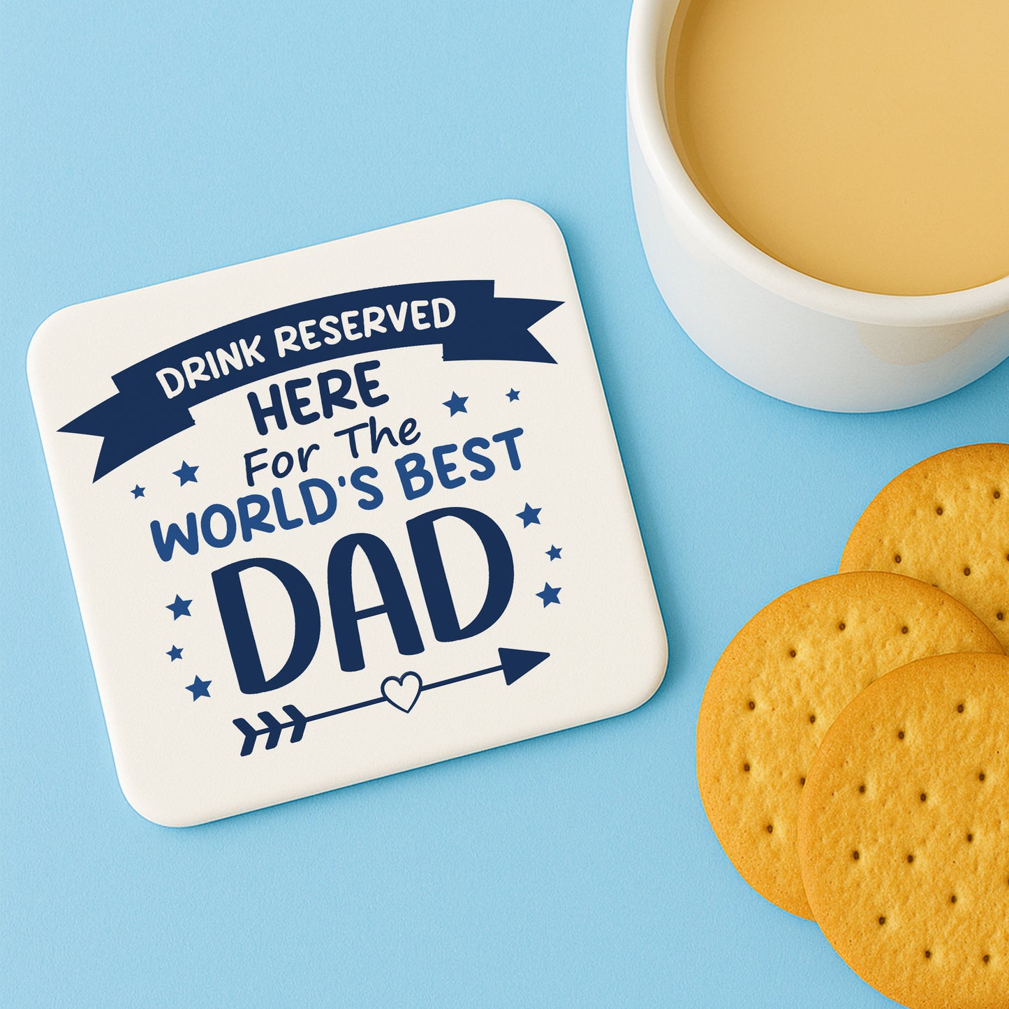 Worlds Best Dad Coaster Gift For Fathers Day Birthday Gift