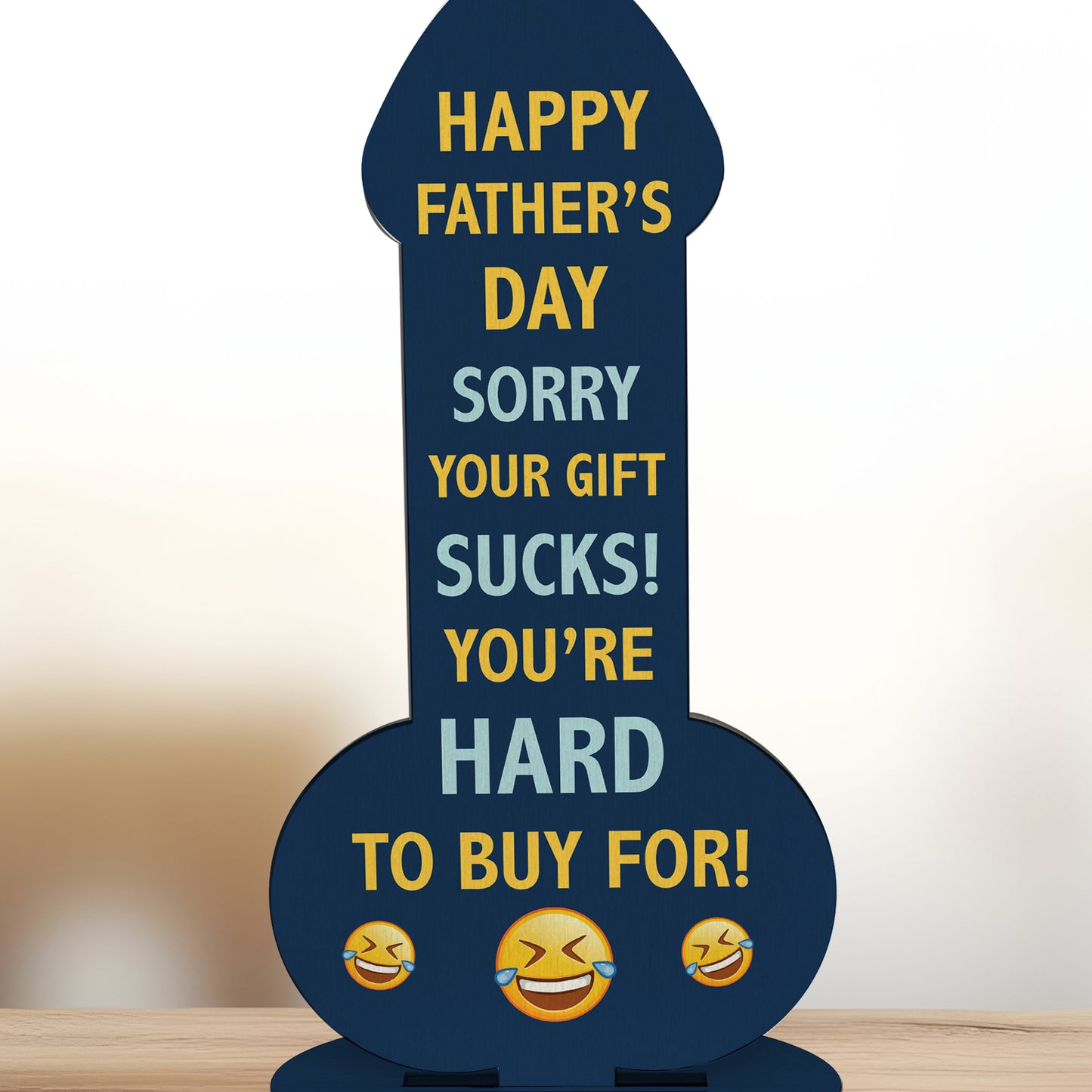 Funny Happy Father's Day Plaque Gift For Dad Rude Dad Gift