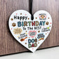 Birthday Day Gift From Dog Funny Gift For Dad Hanging Heart