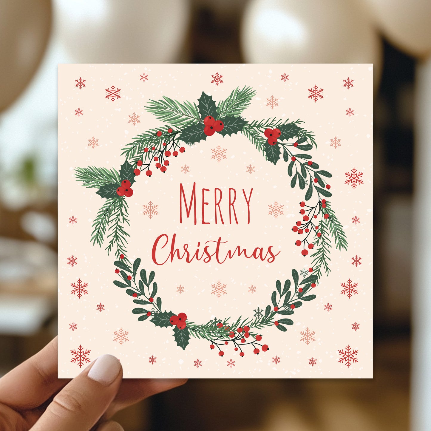 Christmas Card, Festive Xmas Card For Friend and Family