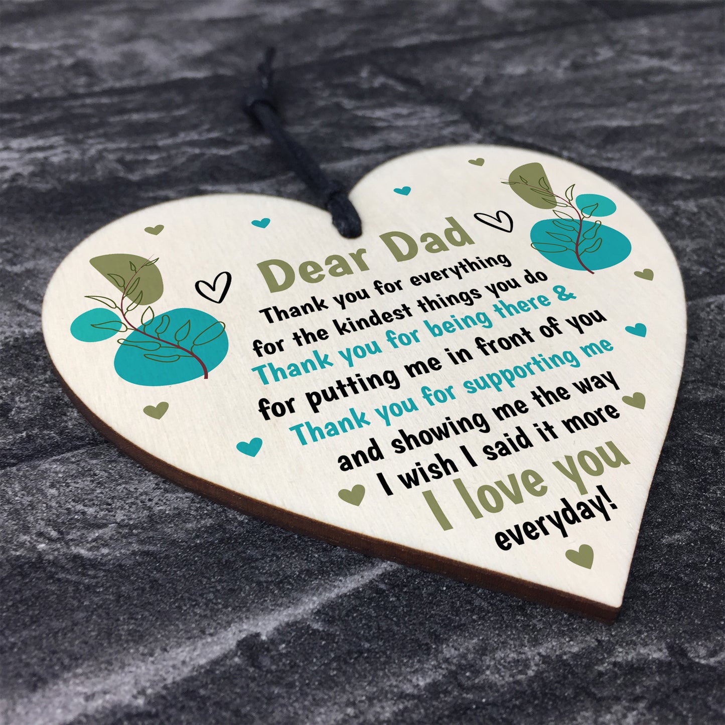 Cute Thank You Dad Love You Gift Fathers Day Birthday Christmas