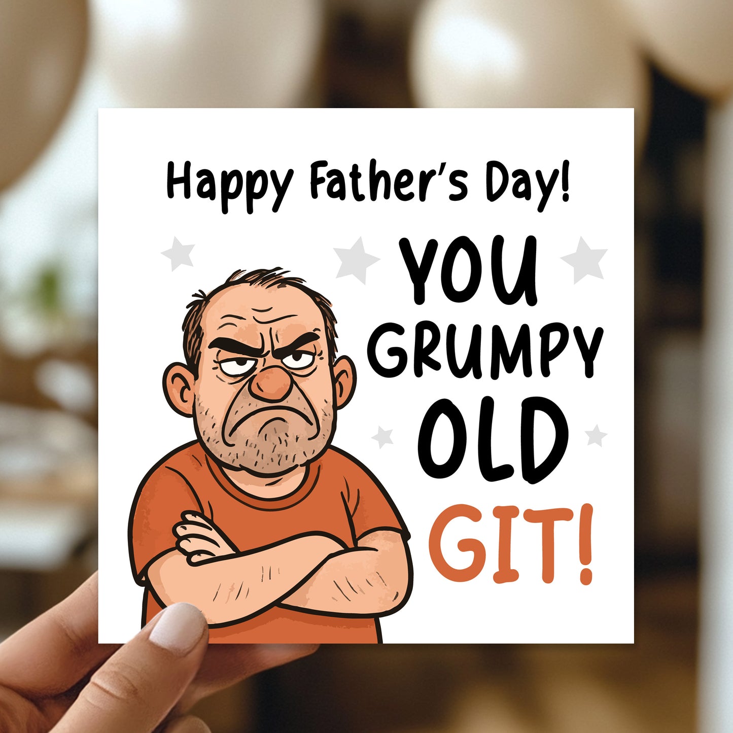 Funny Fathers Day Card For Dad Grumpy Old Git Novelty Cards