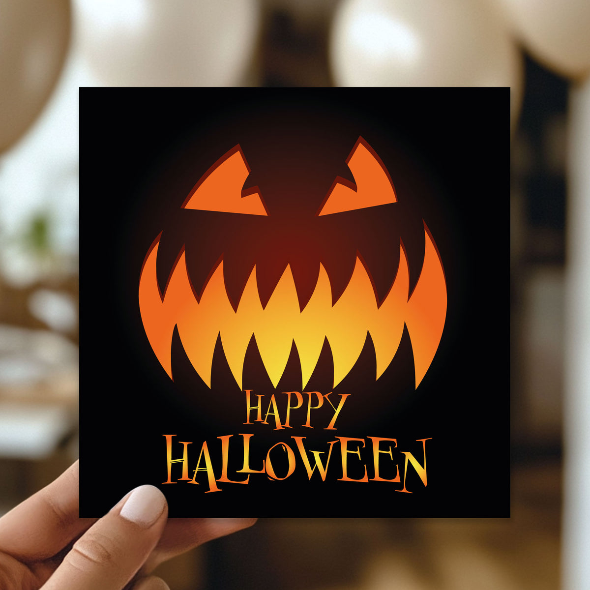 Happy Halloween Card With Pumpkin Halloween Card With Envelope