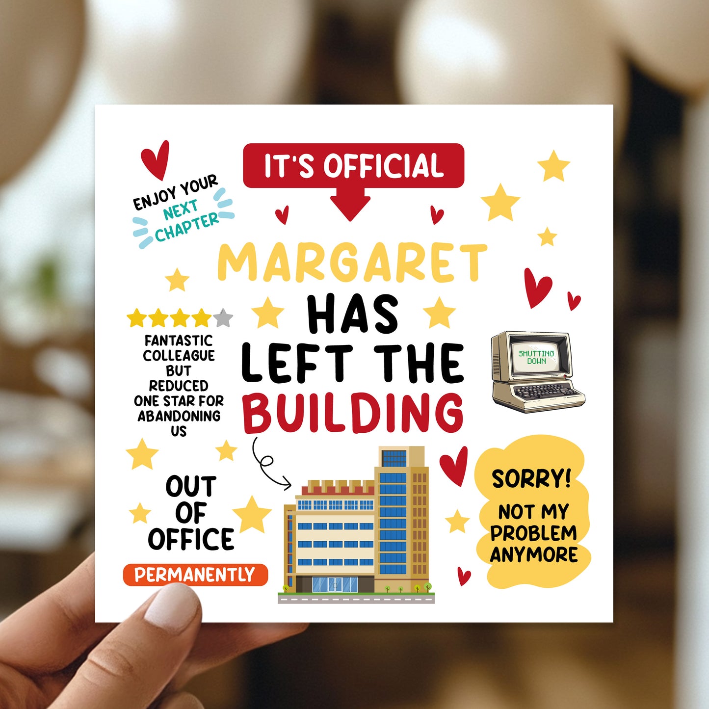 Funny New Job Card For Colleague Co Worker Personalised Card