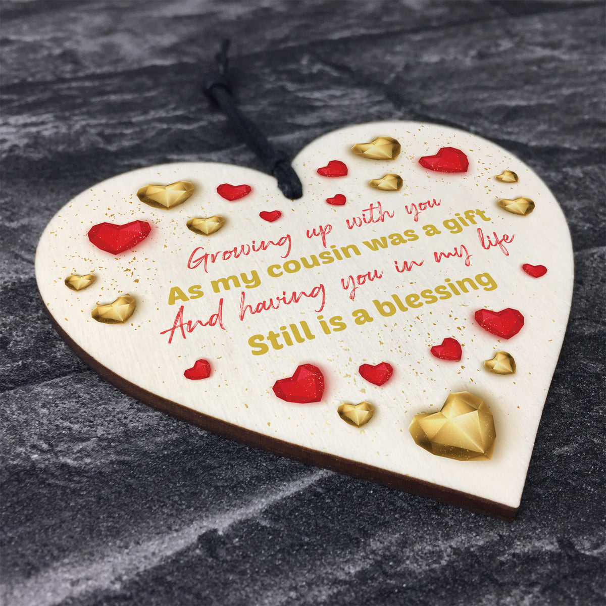 Cousin Gifts For Birthday Family Gifts For Cousin Wooden Heart