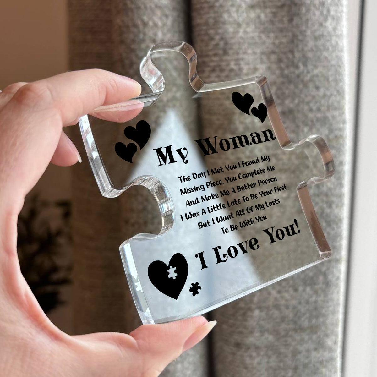 Gifts for Women I Love You Gifts for Her Acrylic Block Puzzle
