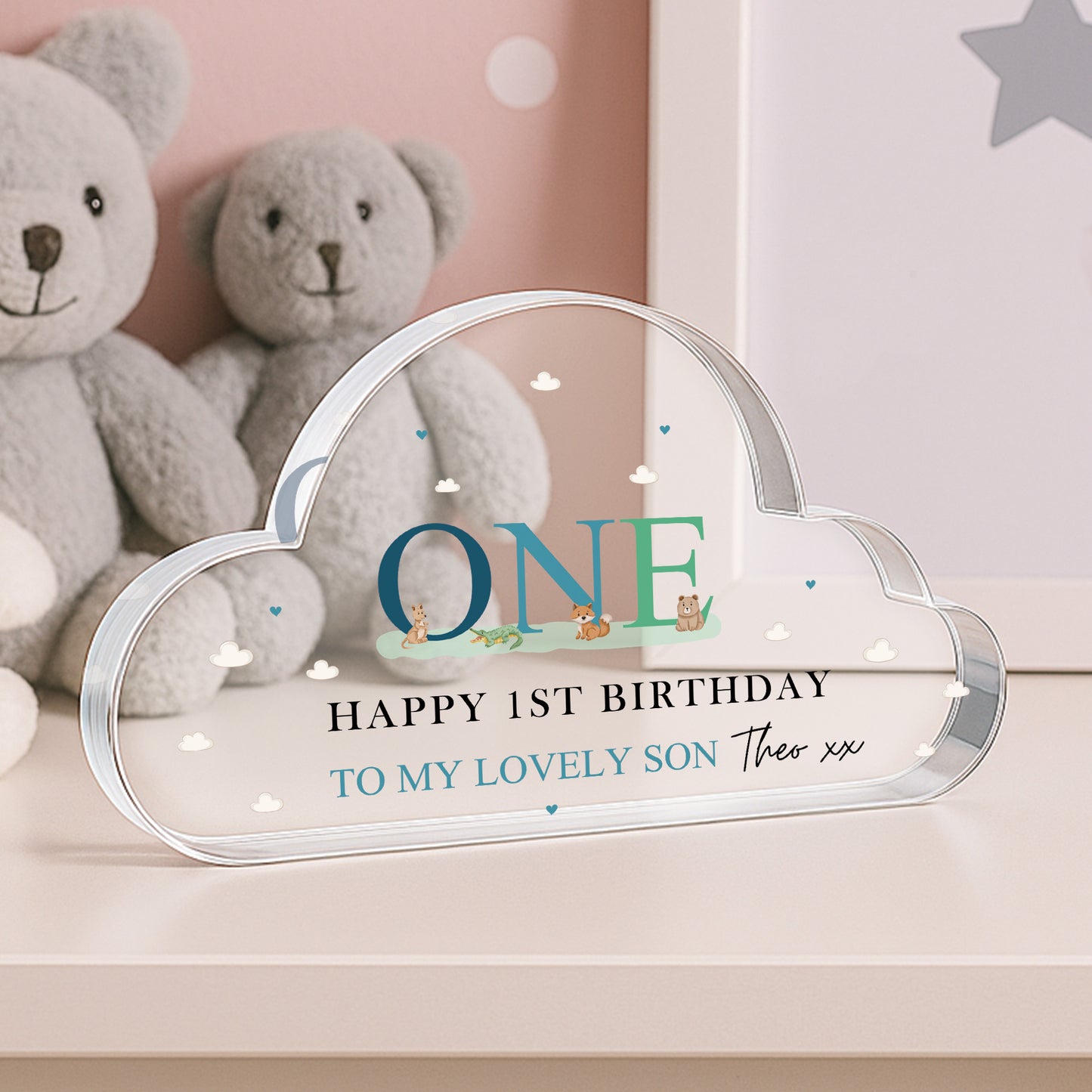 Happy 1st Birthday Gift For Son Personalised Nursery Decor
