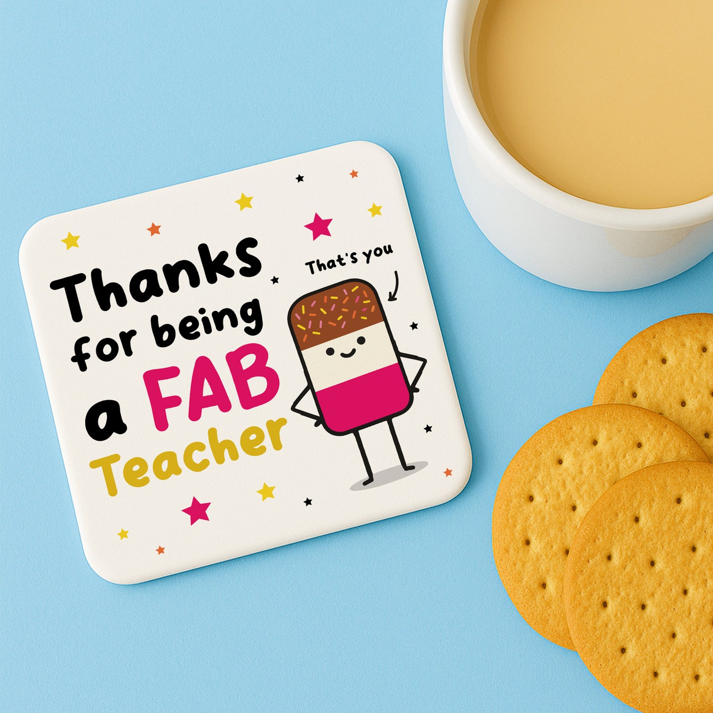 Teacher Coaster Thank You Gift FAB Teacher Appreciation Gift
