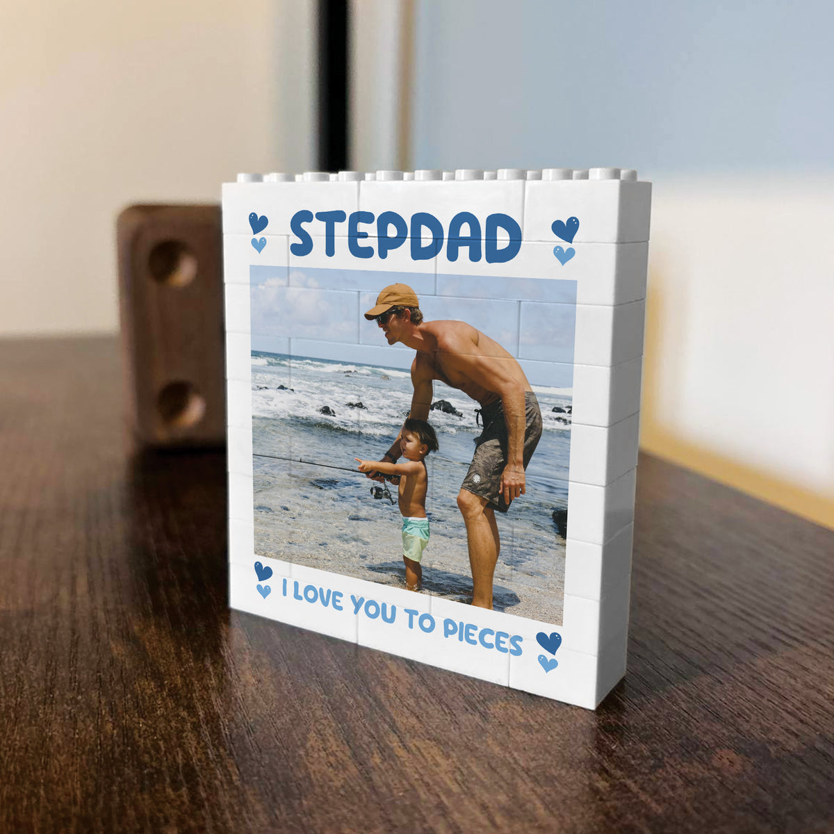 Personalised Brick Photo Block Thank You Gift for Stepdad