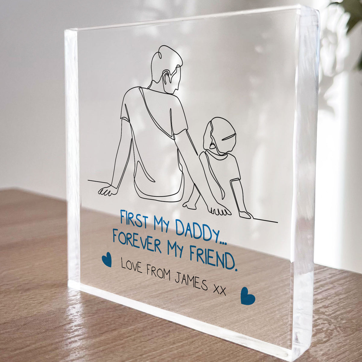 Dad Gift For Birthday Fathers Day Personalised Block Special Dad