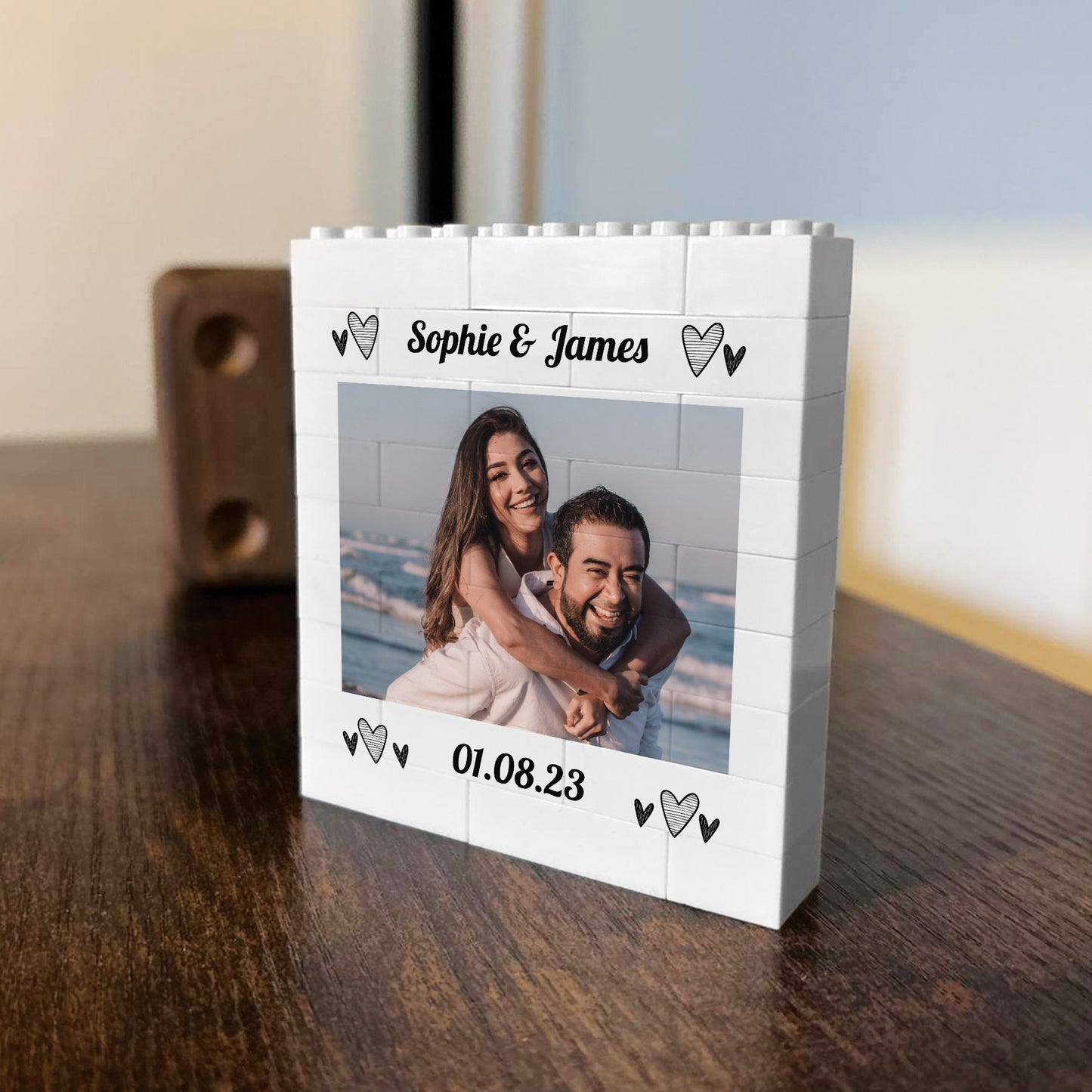 Personalised Couple Gift Photo Bricks Photo Plaque Anniversary