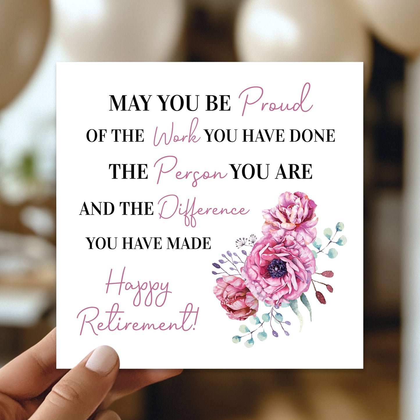 Happy Retirement Card For Colleague Friend Card Kraft Envelope