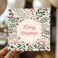 Christmas Greetings Card For Friends and Family Floral Card