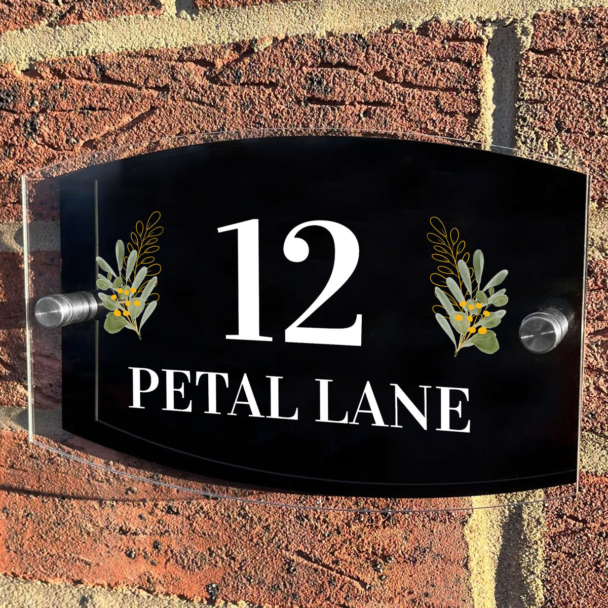 Contemporary House Number Sign Acrylic Door Signs Door Number