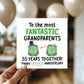 Emerald Anniversary Card for Grandparents 55th Anniversary Card