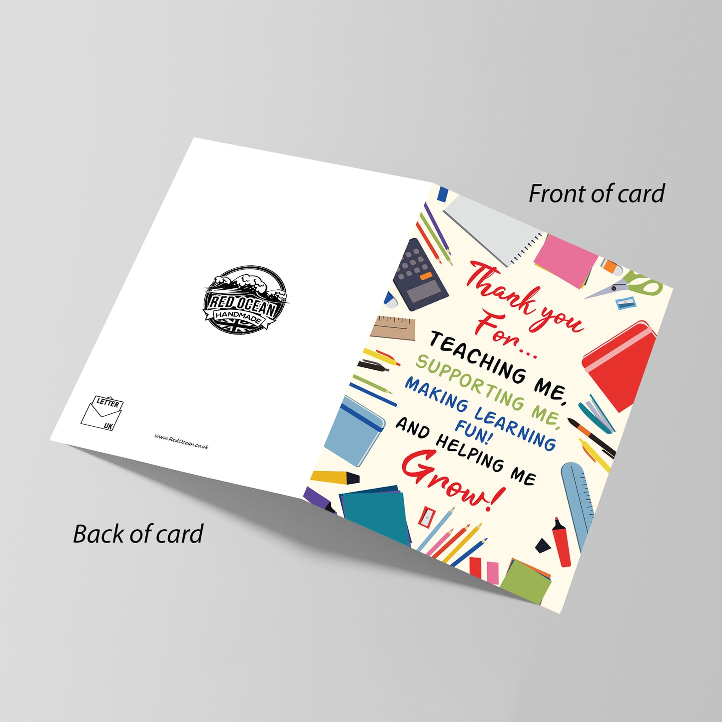 Thank You Cards For School Teacher Nursery Teacher A6 Cards